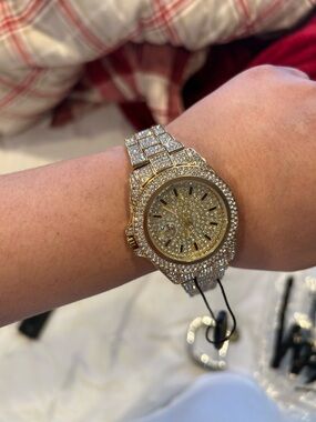 Gold-tone Crystal Accent Women's Watch